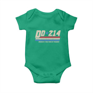 DD-214 Baby Onesie Armed Forces Military Alumni Vintage Veteran TS10 Irish Green Print Your Wear