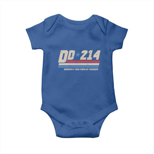 DD-214 Baby Onesie Armed Forces Military Alumni Vintage Veteran TS10 Royal Blue Print Your Wear