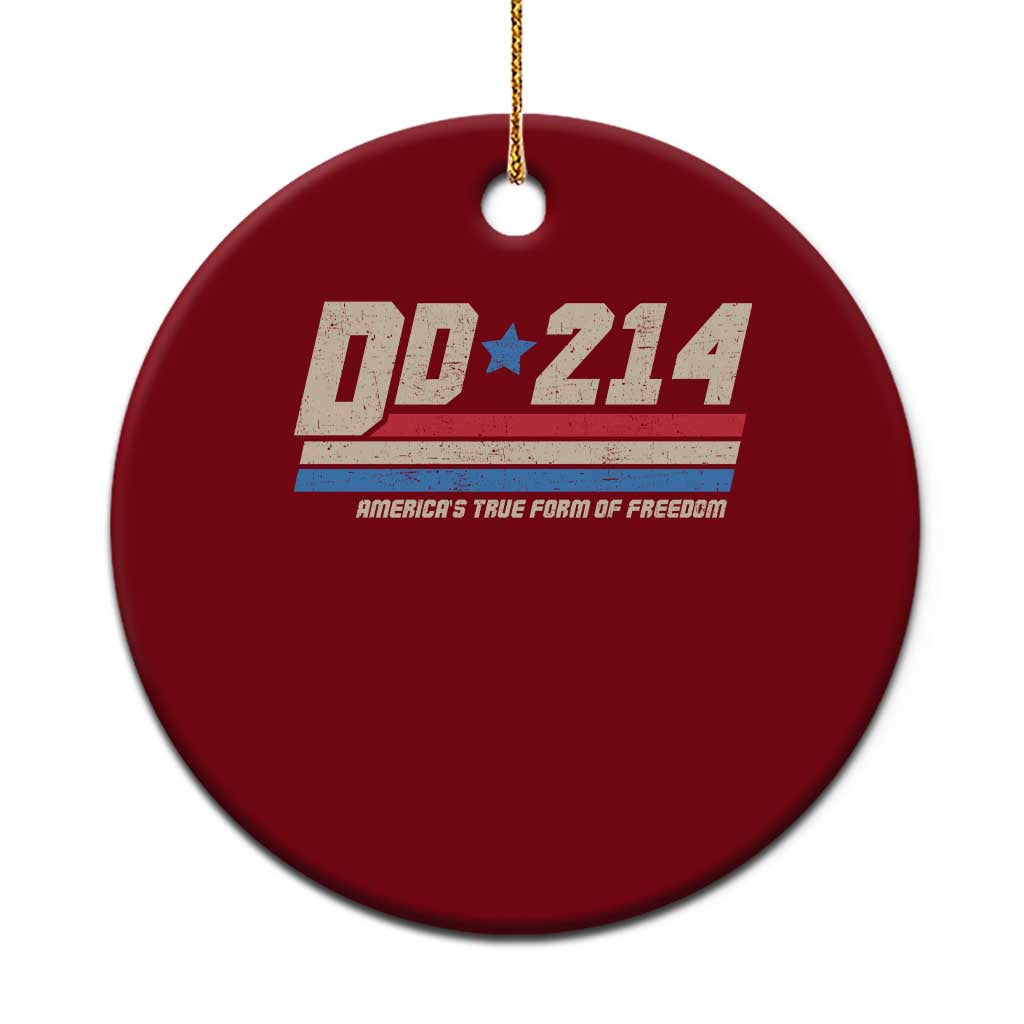 DD-214 Ceramic Ornament Armed Forces Military Alumni Vintage Veteran TS10 1pc Red Print Your Wear