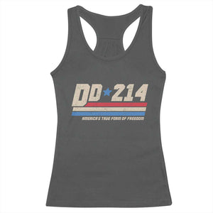 DD-214 Racerback Tank Top Armed Forces Military Alumni Vintage Veteran TS10 Dark Heather Print Your Wear