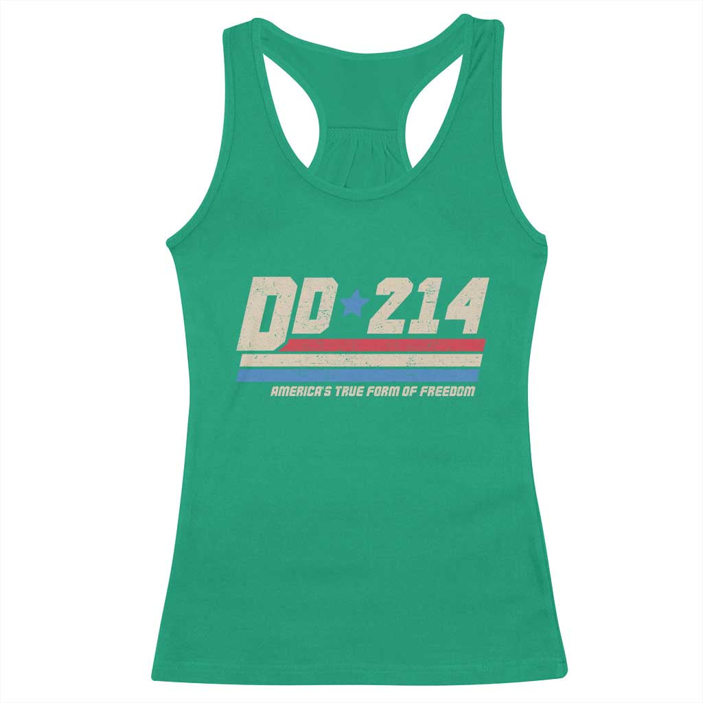 DD-214 Racerback Tank Top Armed Forces Military Alumni Vintage Veteran TS10 Irish Green Print Your Wear