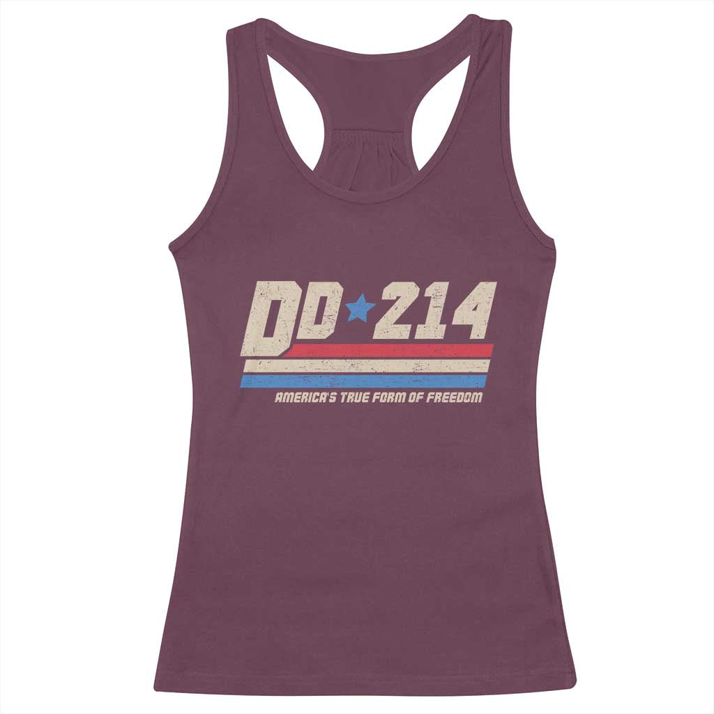 DD-214 Racerback Tank Top Armed Forces Military Alumni Vintage Veteran TS10 Maroon Print Your Wear