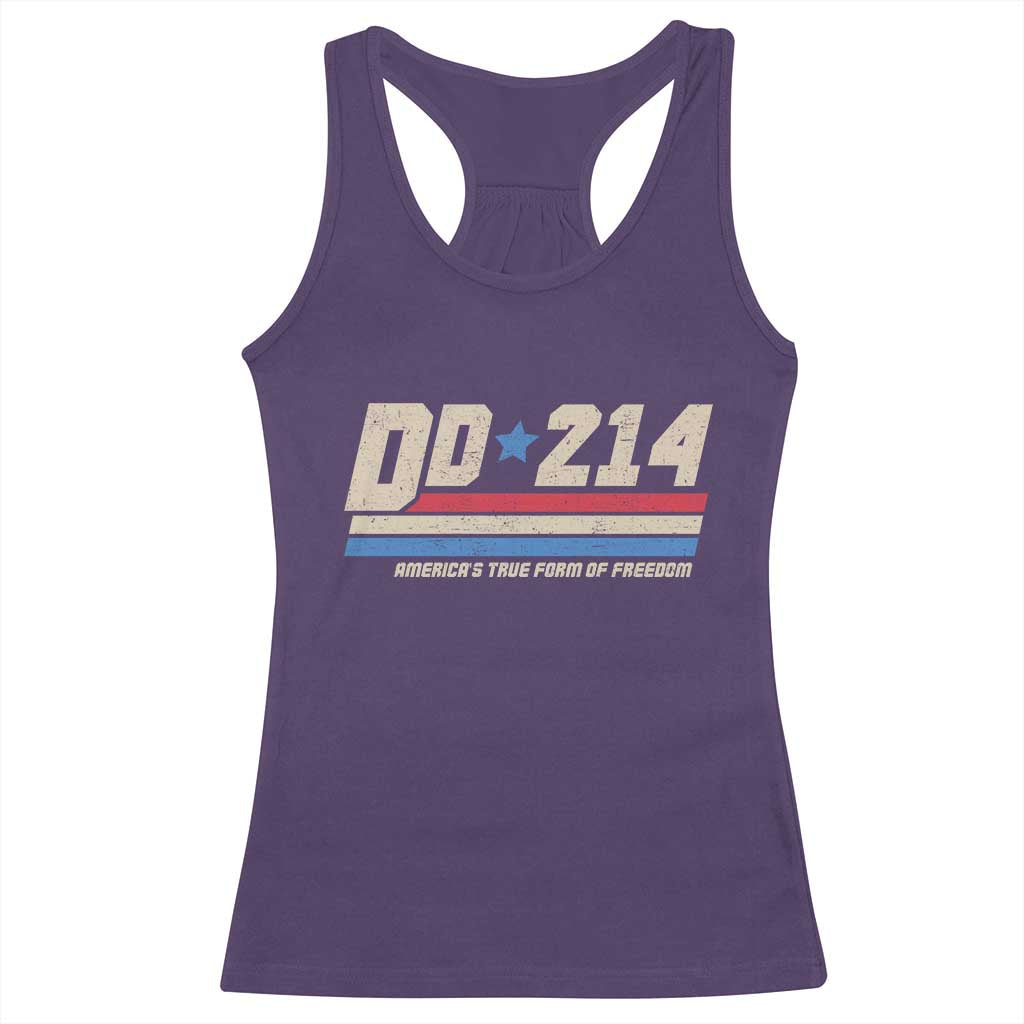 DD-214 Racerback Tank Top Armed Forces Military Alumni Vintage Veteran TS10 Purple Print Your Wear