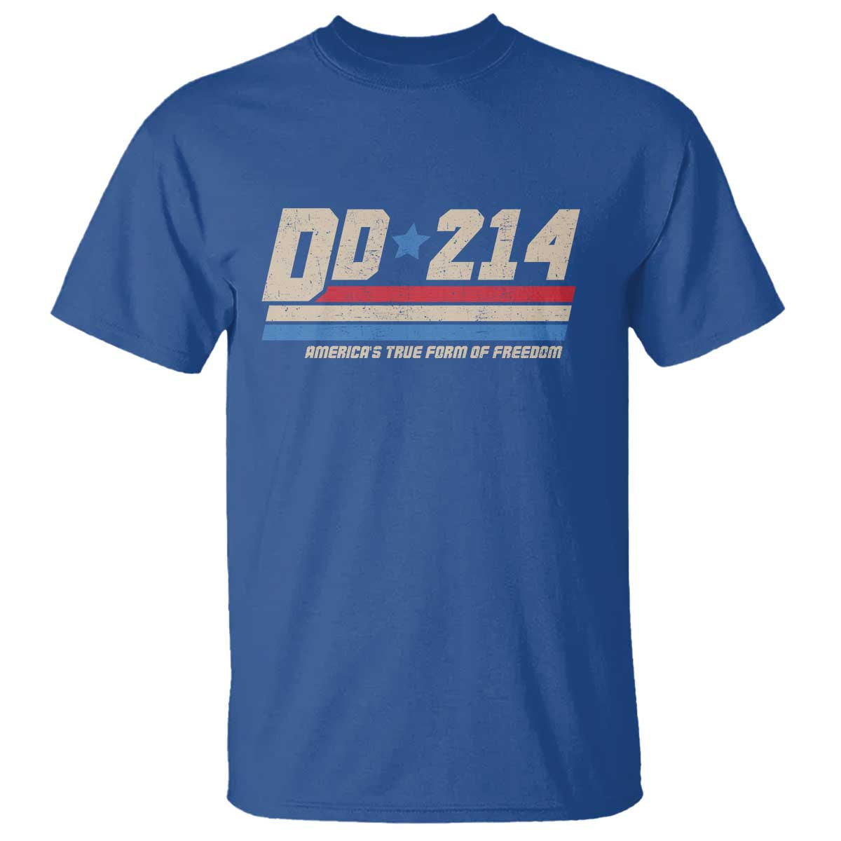 DD-214 T Shirt Armed Forces Military Alumni Vintage Veteran TS10 Royal Blue Print Your Wear