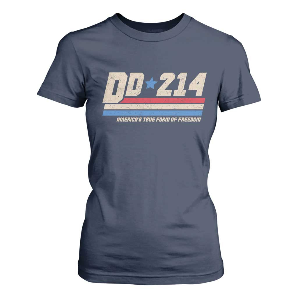 DD-214 T Shirt For Women Armed Forces Military Alumni Vintage Veteran TS10 Navy Print Your Wear