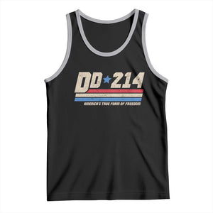 DD-214 Tank Top Armed Forces Military Alumni Vintage Veteran TS10 Black Athletic Heather Print Your Wear