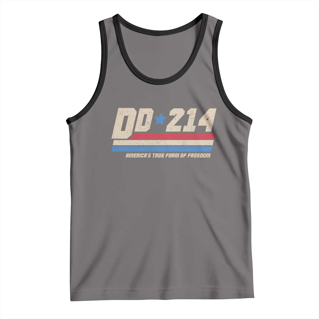 DD-214 Tank Top Armed Forces Military Alumni Vintage Veteran TS10 Deep Heather Black Print Your Wear