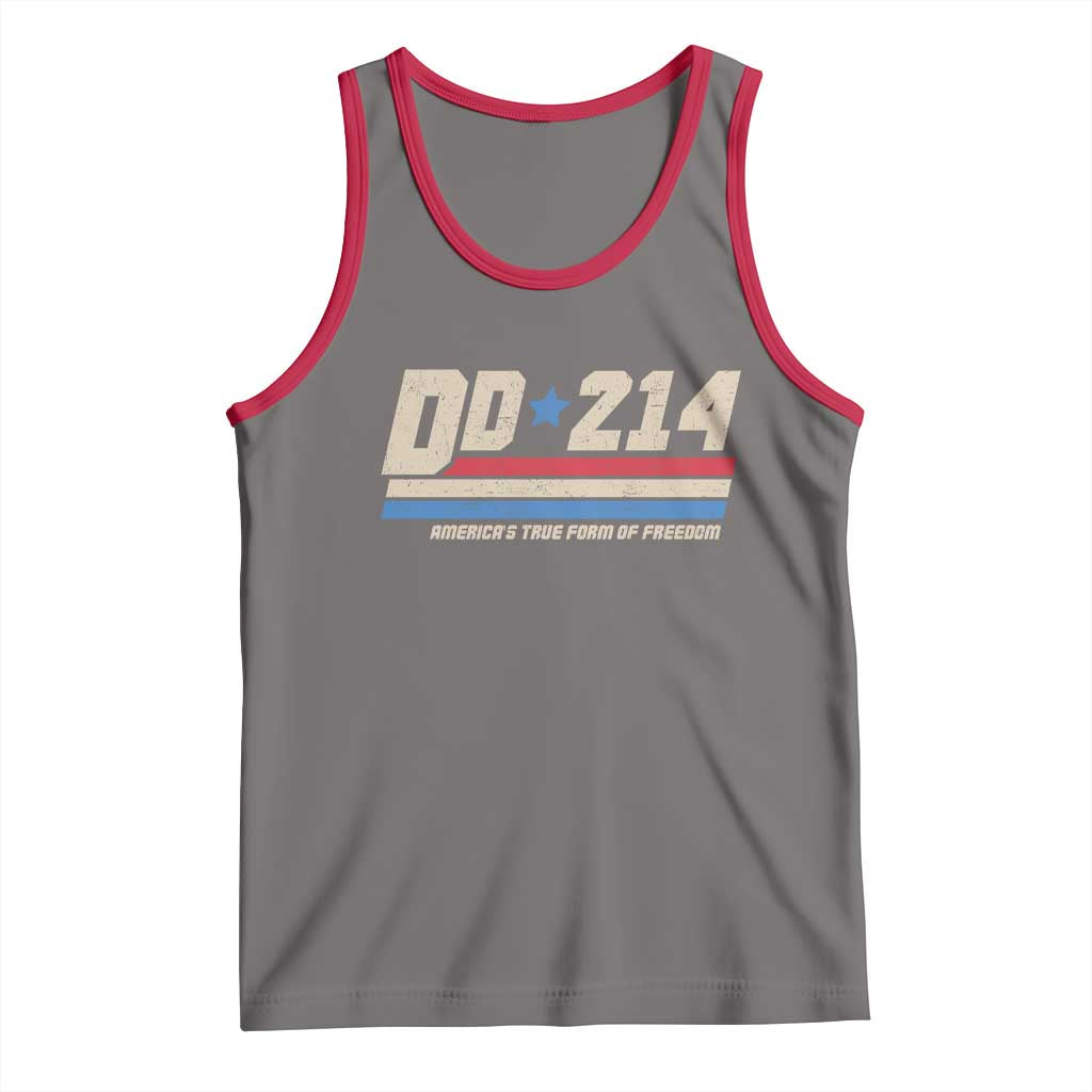 DD-214 Tank Top Armed Forces Military Alumni Vintage Veteran TS10 Deep Heather Red Print Your Wear