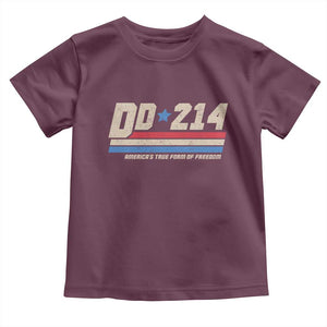 DD-214 Toddler T Shirt Armed Forces Military Alumni Vintage Veteran TS10 Maroon Print Your Wear
