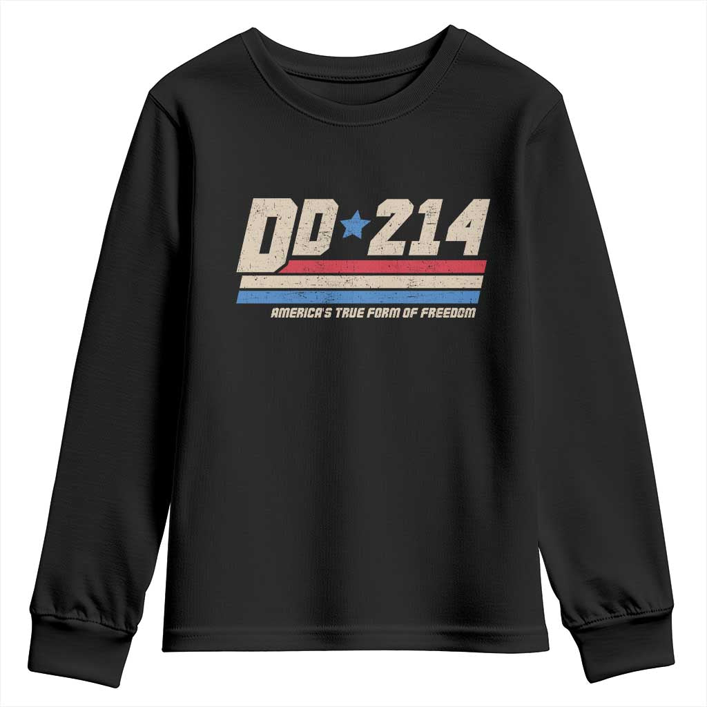 DD-214 Youth Sweatshirt Armed Forces Military Alumni Vintage Veteran TS10 Black Print Your Wear