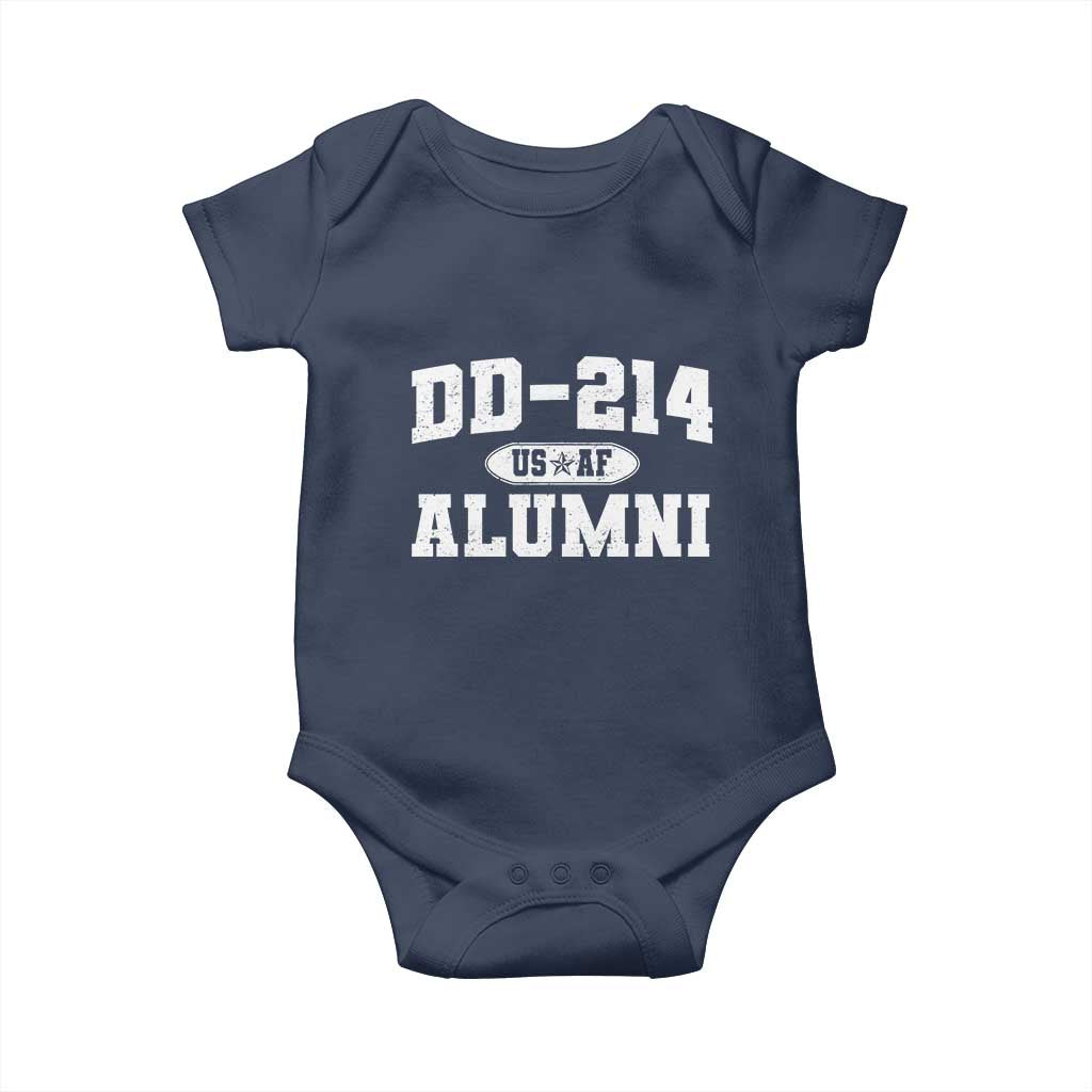DD-214 US Air Force Alumni Baby Onesie US Military Veteran Retired TS10 Navy Print Your Wear