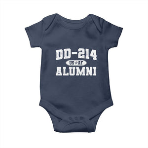 DD-214 US Air Force Alumni Baby Onesie US Military Veteran Retired TS10 Navy Print Your Wear