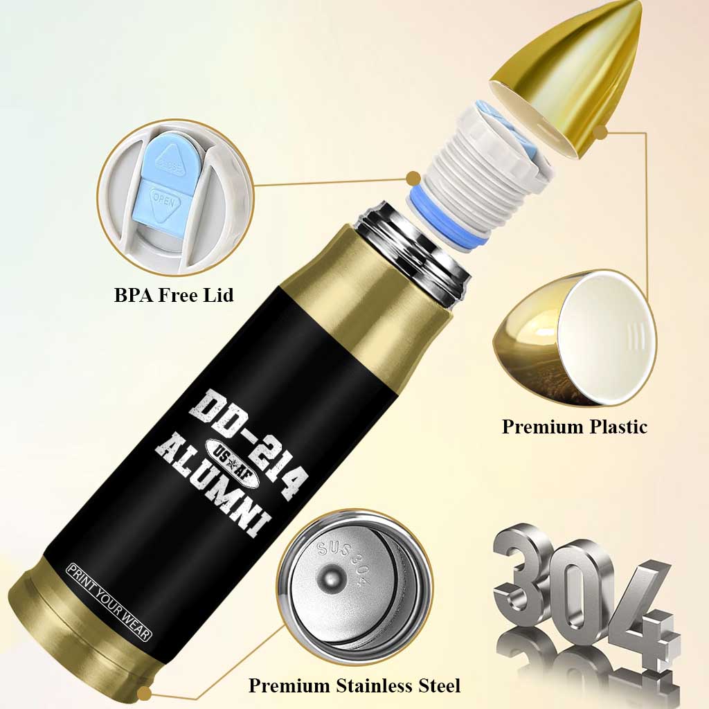 DD-214 US Air Force Alumni Bullet Tumbler US Military Veteran Retired TS10 Print Your Wear