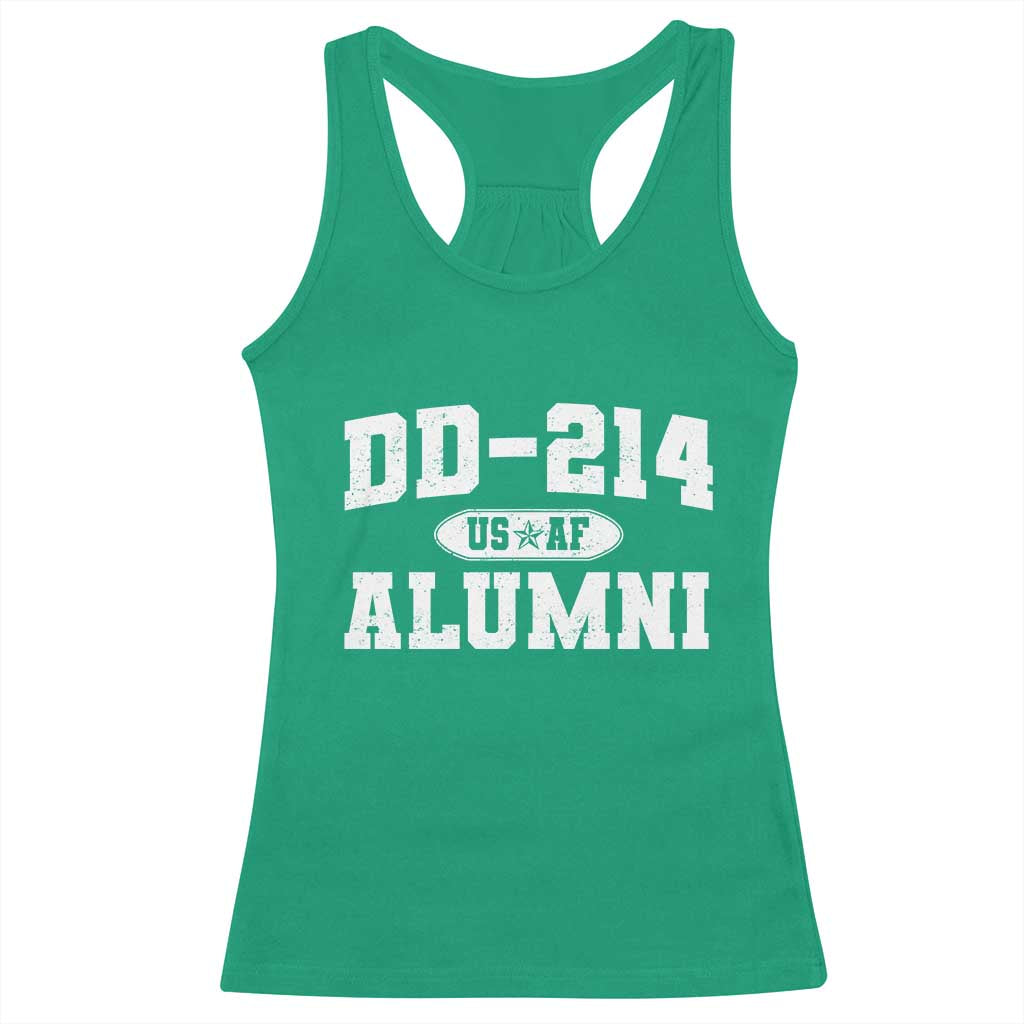 DD-214 US Air Force Alumni Racerback Tank Top US Military Veteran Retired TS10 Irish Green Print Your Wear