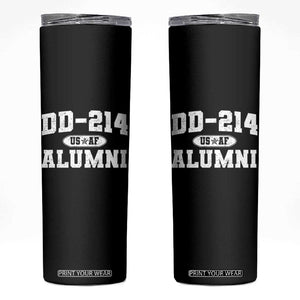 DD-214 US Air Force Alumni Skinny Tumbler US Military Veteran Retired TS10 Black Print Your Wear