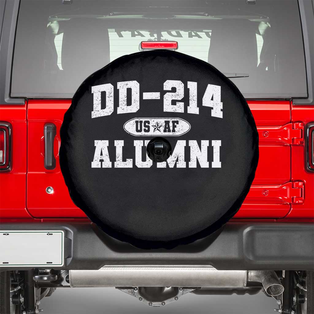 DD-214 US Air Force Alumni Spare Tire Cover US Military Veteran Retired TS10 Black Print Your Wear