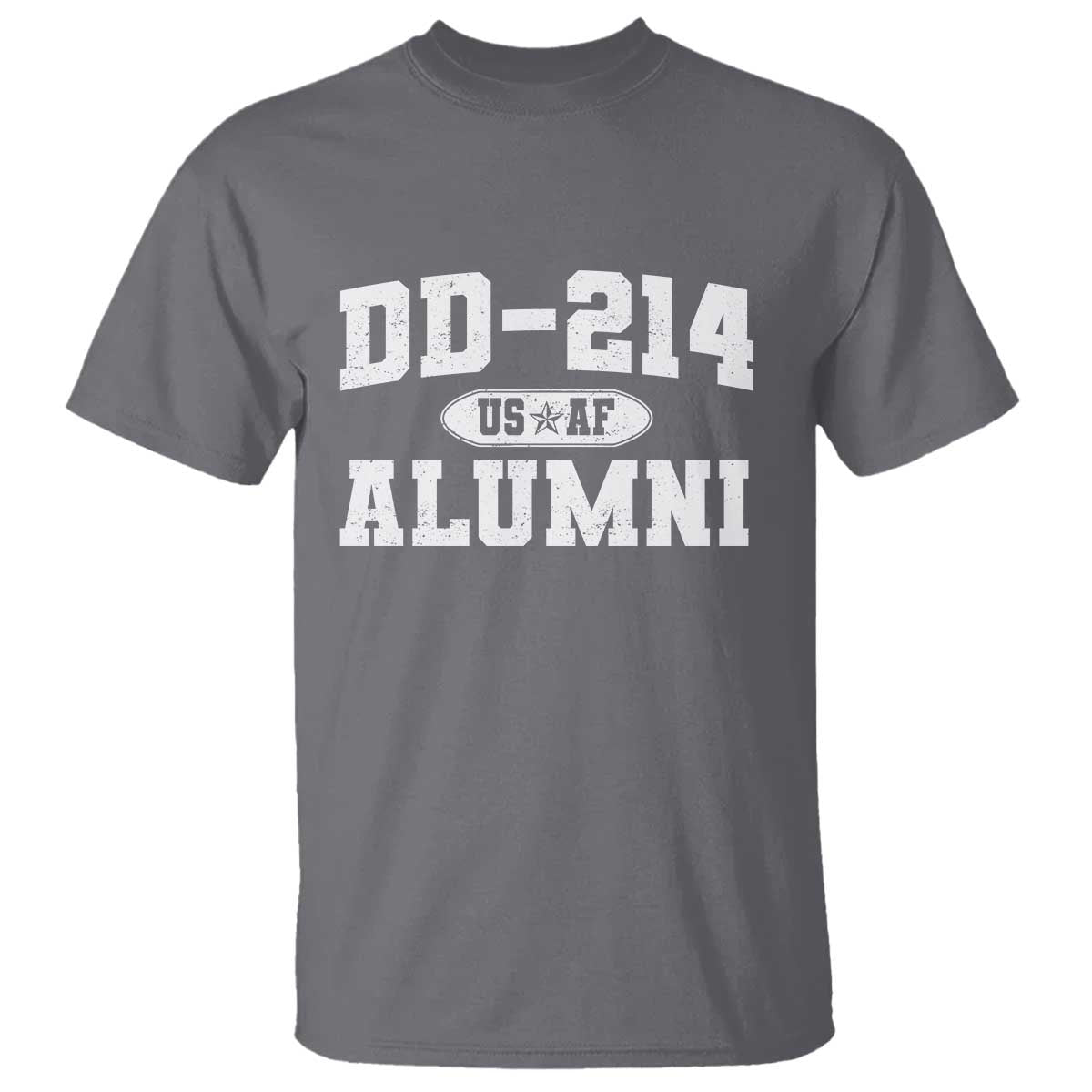 DD-214 US Air Force Alumni T Shirt US Military Veteran Retired TS10 Charcoal Print Your Wear