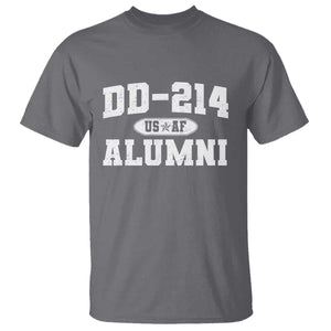 DD-214 US Air Force Alumni T Shirt US Military Veteran Retired TS10 Charcoal Print Your Wear