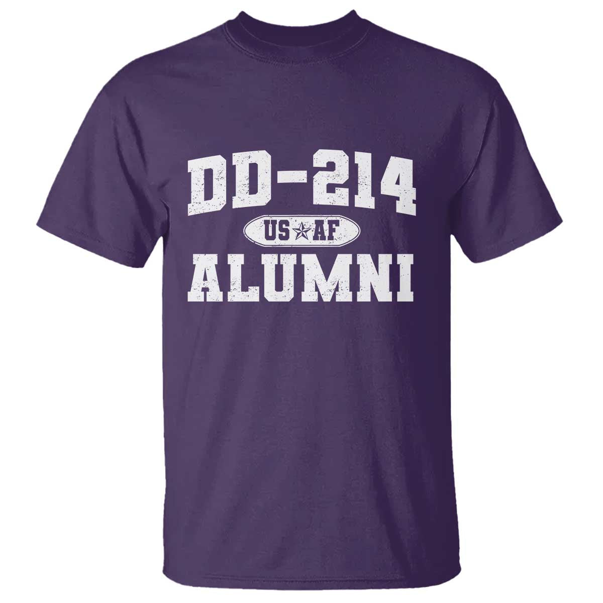 DD-214 US Air Force Alumni T Shirt US Military Veteran Retired TS10 Purple Print Your Wear