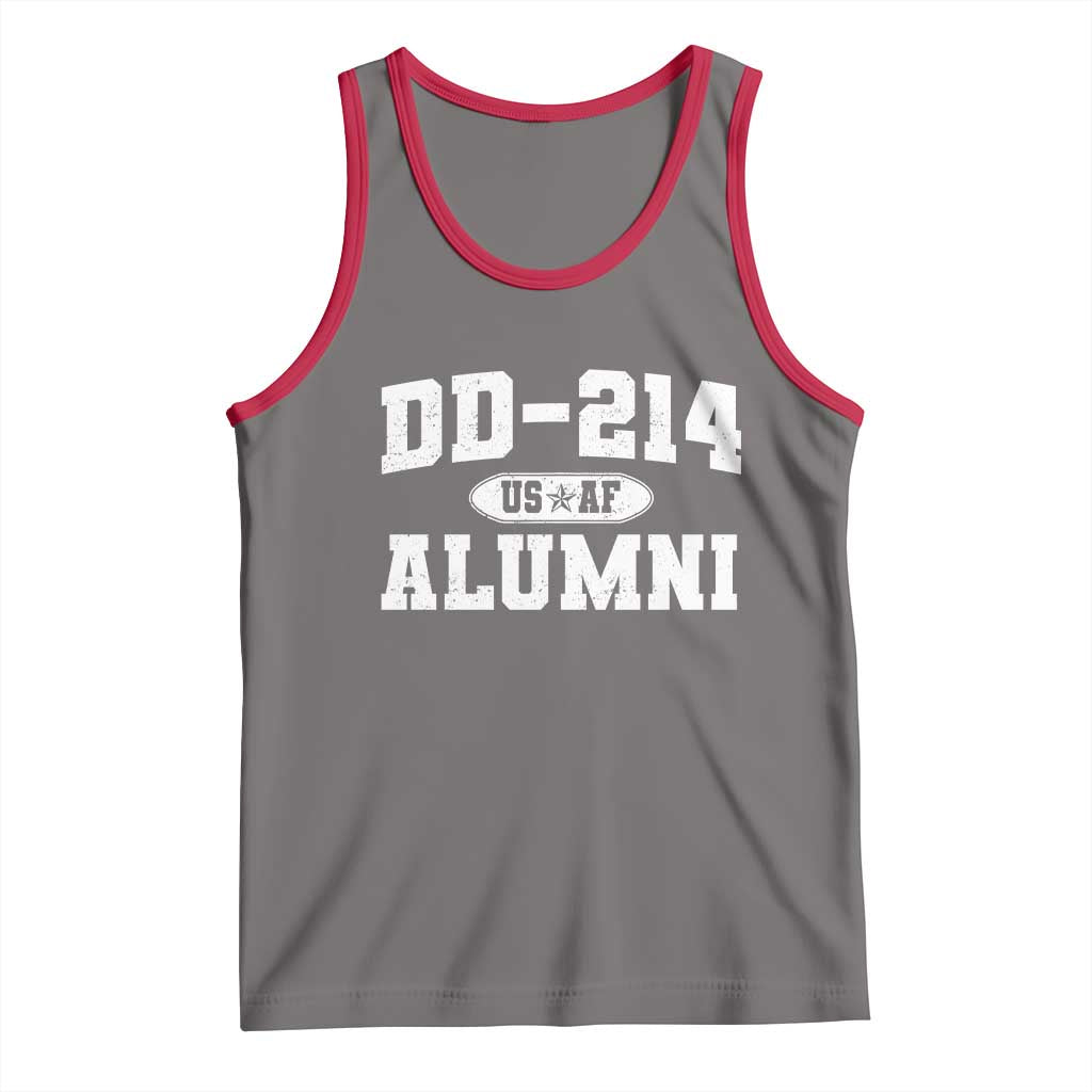 DD-214 US Air Force Alumni Tank Top US Military Veteran Retired TS10 Deep Heather Red Print Your Wear