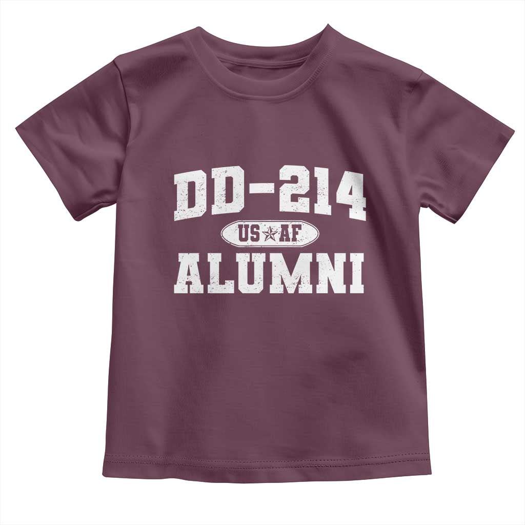 DD-214 US Air Force Alumni Toddler T Shirt US Military Veteran Retired TS10 Maroon Print Your Wear