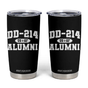 DD-214 US Air Force Alumni Tumbler Cup US Military Veteran Retired TS10 Black Print Your Wear