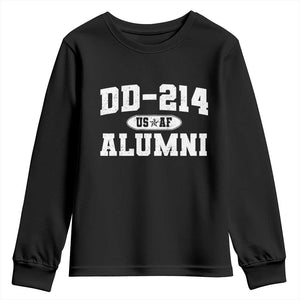 DD-214 US Air Force Alumni Youth Sweatshirt US Military Veteran Retired TS10 Black Print Your Wear