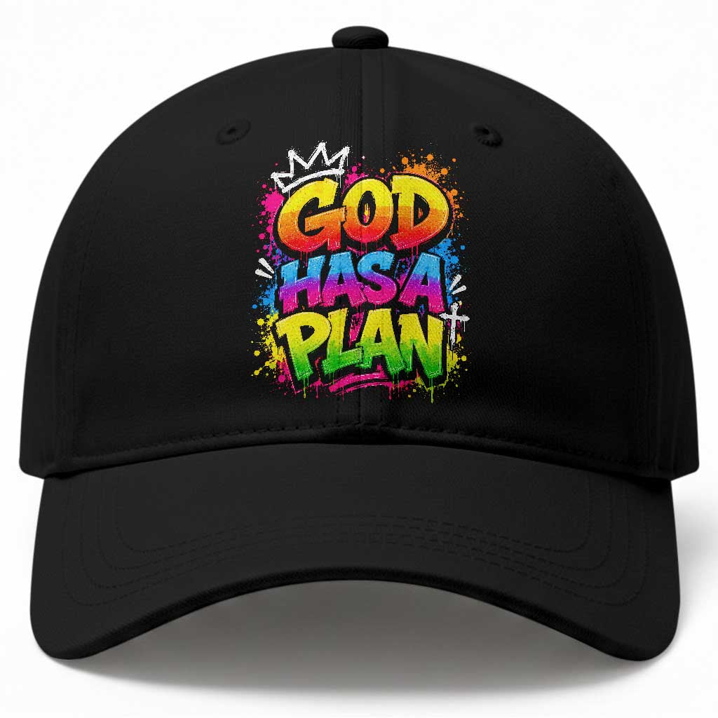 God Has A Plan Baseball Cap Graffiti Rap Christian Faith Graphic TS10 Print Your Wear