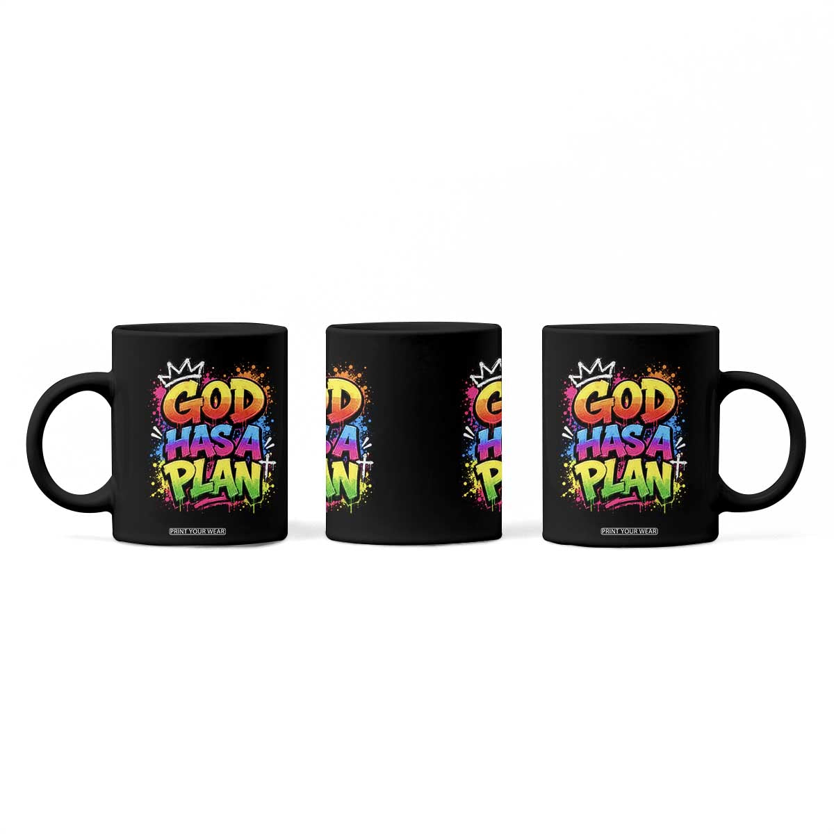 God Has A Plan Coffee Mug Graffiti Rap Christian Faith Graphic