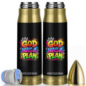 God Has A Plan Bullet Tumbler Graffiti Rap Christian Faith Graphic