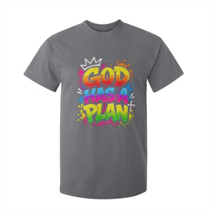 God Has A Plan T Shirt For Kid Graffiti Rap Christian Faith Graphic