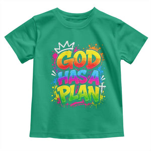 God Has A Plan Toddler T Shirt Graffiti Rap Christian Faith Graphic