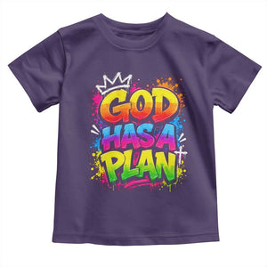 God Has A Plan Toddler T Shirt Graffiti Rap Christian Faith Graphic