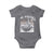 Funny Jesus Basketball Baby Onesie He Is Rizzin Retro Y2K Playing Basketball TS10 Charcoal Print Your Wear
