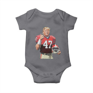 Trump Football Baby Onesie Vintage Sports Fan 47th President TS10 Charcoal Print Your Wear