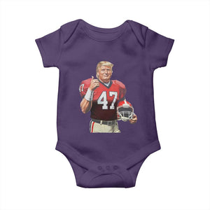 Trump Football Baby Onesie Vintage Sports Fan 47th President TS10 Purple Print Your Wear