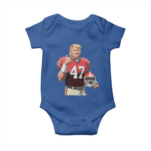 Trump Football Baby Onesie Vintage Sports Fan 47th President TS10 Royal Blue Print Your Wear