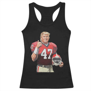 Trump Football Racerback Tank Top Vintage Sports Fan 47th President TS10 Black Print Your Wear