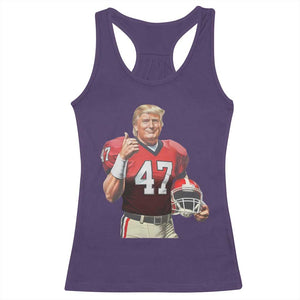 Trump Football Racerback Tank Top Vintage Sports Fan 47th President TS10 Purple Print Your Wear