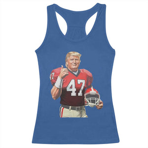 Trump Football Racerback Tank Top Vintage Sports Fan 47th President TS10 Royal Blue Print Your Wear