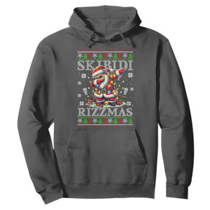 Skibidi Rizzmas Christmas Hoodie Rizz Santa Claus Funny Xmas Gen Alpha TS10 Dark Heather Print Your Wear