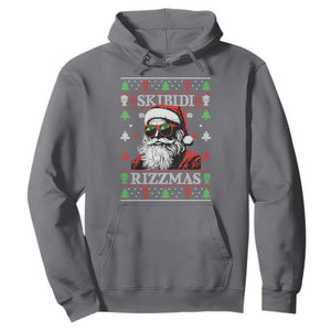 Skibidi Rizzmas Christmas Hoodie Rizz Santa Claus Funny Xmas Gen Alpha Ugly Christmas TS10 Charcoal Print Your Wear