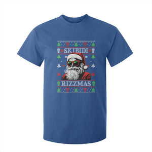 Skibidi Rizzmas Christmas T Shirt For Kid Rizz Santa Claus Funny Xmas Gen Alpha Ugly Christmas TS10 Royal Blue Print Your Wear