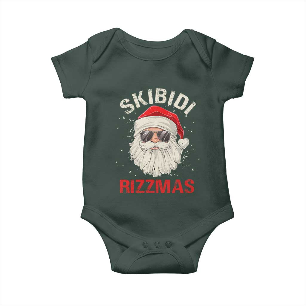 Skibidi Rizzmas Christmas Baby Onesie Rizz Santa Claus Retro Funny Xmas Gen Alpha Kid TS10 Print Your Wear