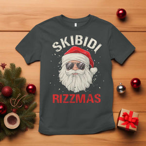 Skibidi Rizzmas Christmas T Shirt Rizz Santa Claus Retro Funny Xmas Gen Alpha Kid TS10 Dark Heather Print Your Wear