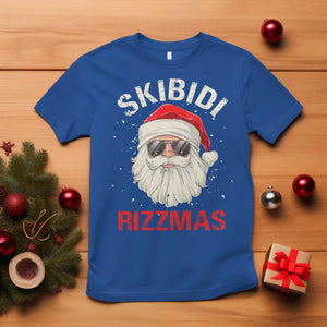 Skibidi Rizzmas Christmas T Shirt Rizz Santa Claus Retro Funny Xmas Gen Alpha Kid TS10 Royal Blue Print Your Wear