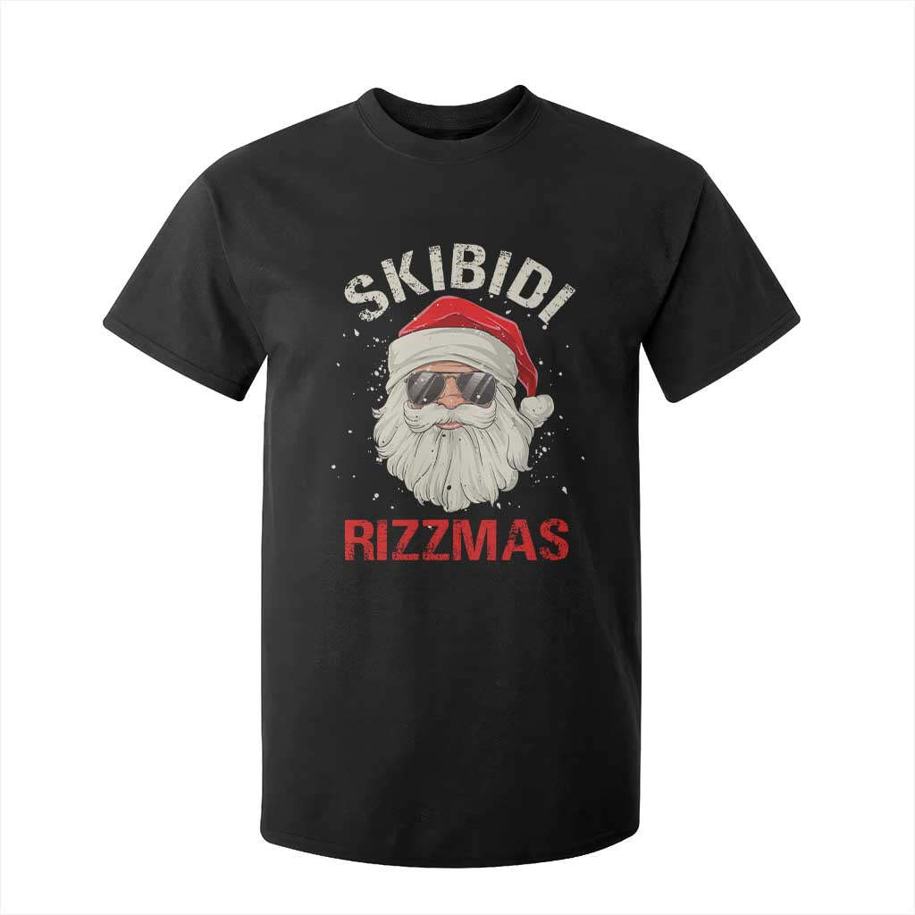 Skibidi Rizzmas Christmas T Shirt For Kid Rizz Santa Claus Retro Funny Xmas Gen Alpha Kid TS10 Black Print Your Wear