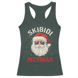 Skibidi Rizzmas Christmas Racerback Tank Top Rizz Santa Claus Retro Funny Xmas Gen Alpha Kid TS10 Dark Forest Green Print Your Wear