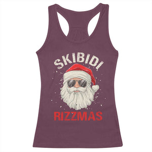 Skibidi Rizzmas Christmas Racerback Tank Top Rizz Santa Claus Retro Funny Xmas Gen Alpha Kid TS10 Maroon Print Your Wear