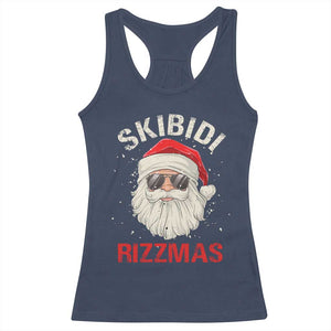 Skibidi Rizzmas Christmas Racerback Tank Top Rizz Santa Claus Retro Funny Xmas Gen Alpha Kid TS10 Navy Print Your Wear